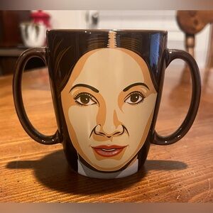 Disney Store Star Wars Princess Leia Coffee Mug Double Handle Face Collectible